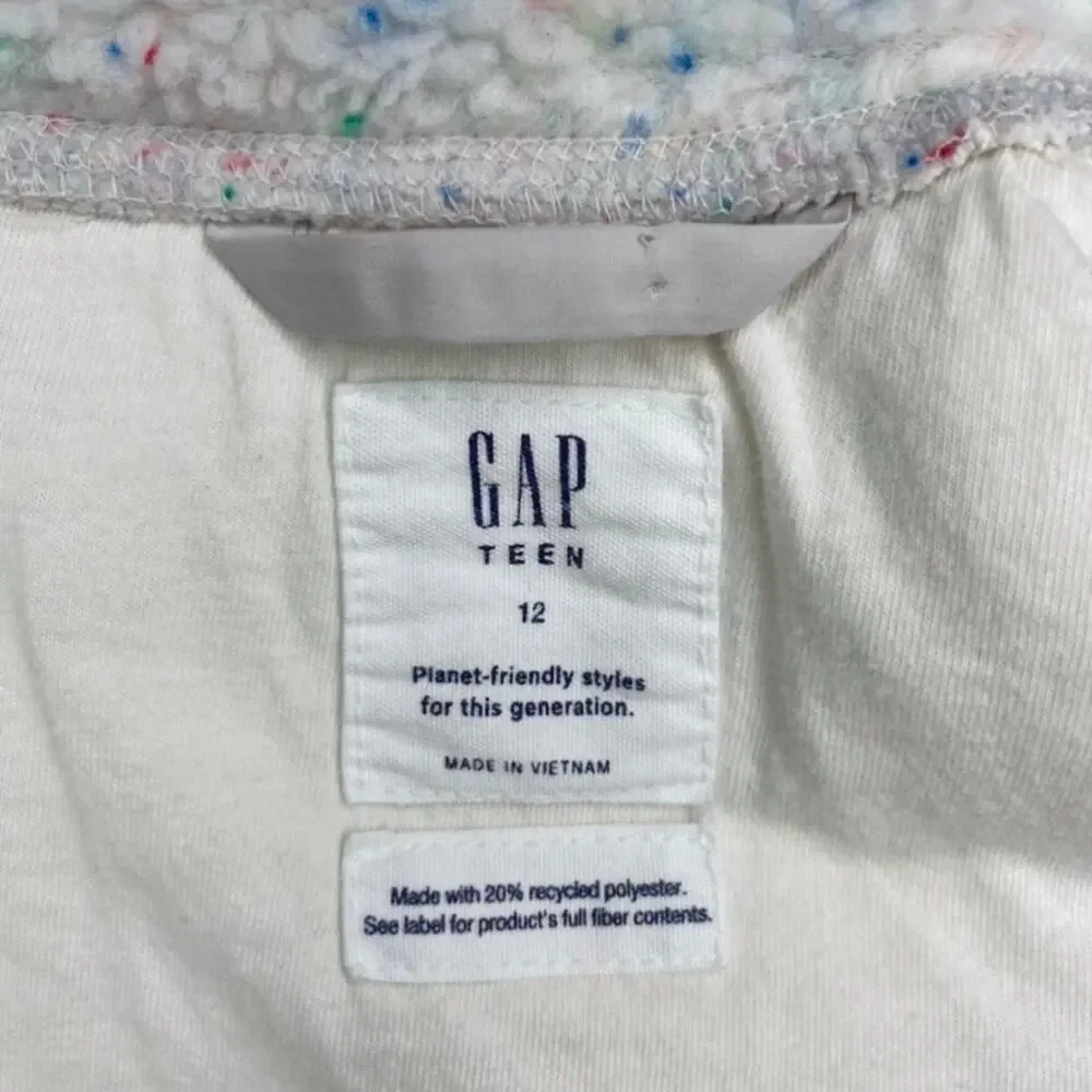 GAP Teen Cropped Sherpa Bomber Jacket szie 12